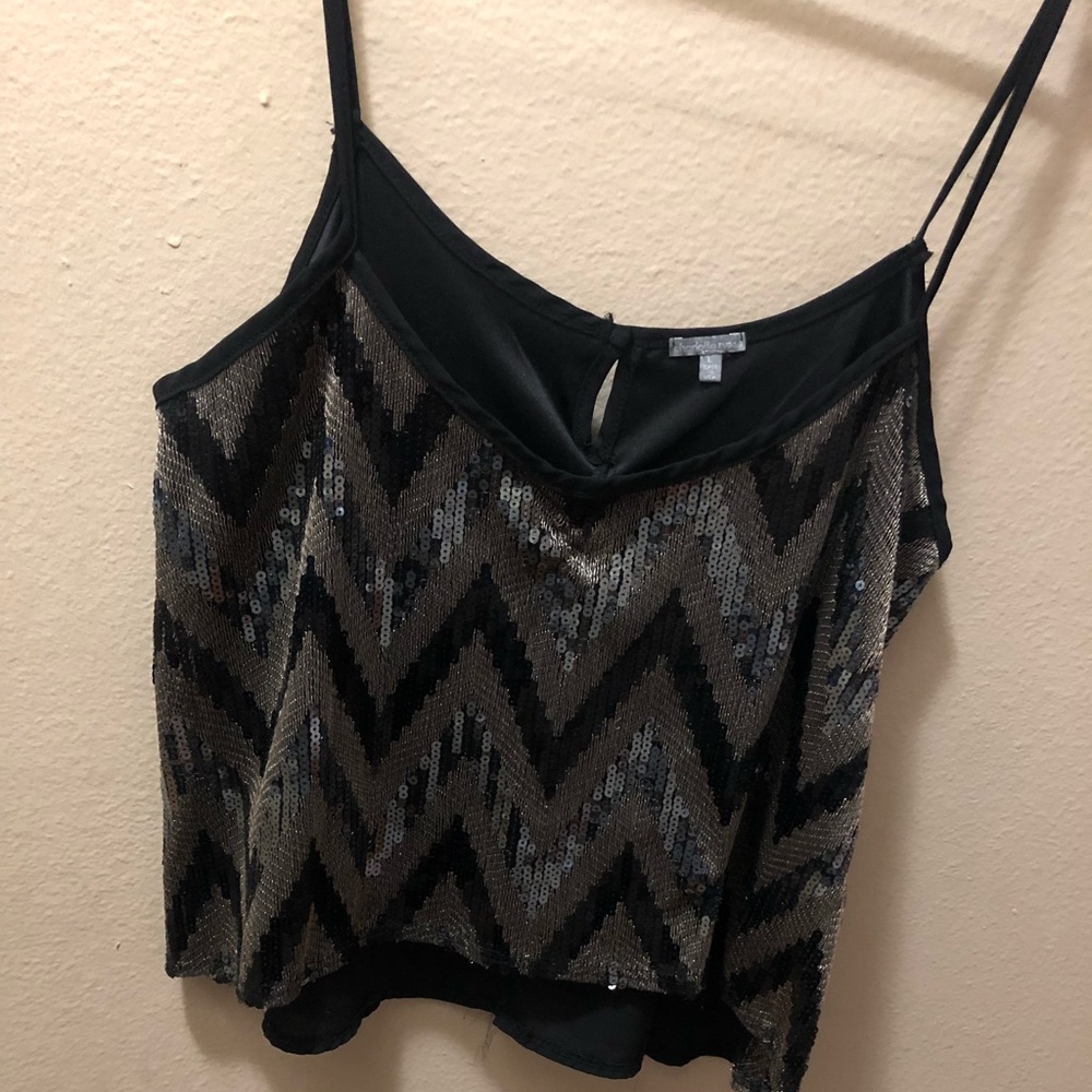 Black sequin top